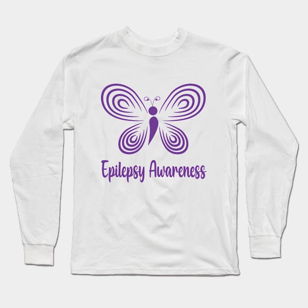 Epilepsy awareness Long Sleeve T-Shirt by RockyDesigns